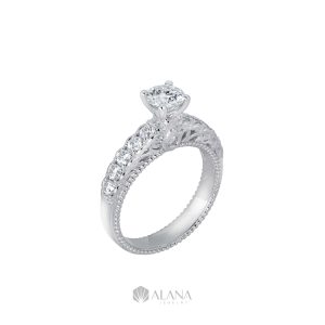 Nhẫn Đai Đính Moisanite Chủ 6.0mm - RWS060018