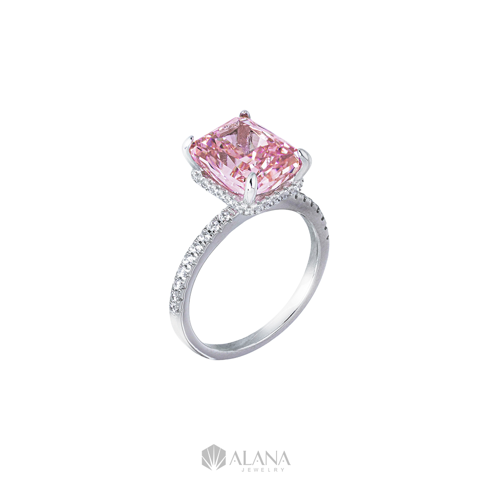 Nhẫn Radiant Hồng Xoàn Nam Phi -  RWS090002