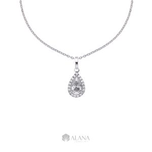 Dây Chuyền Mix Mặt Giọt Nước Đính Moissanite - NLWS080008