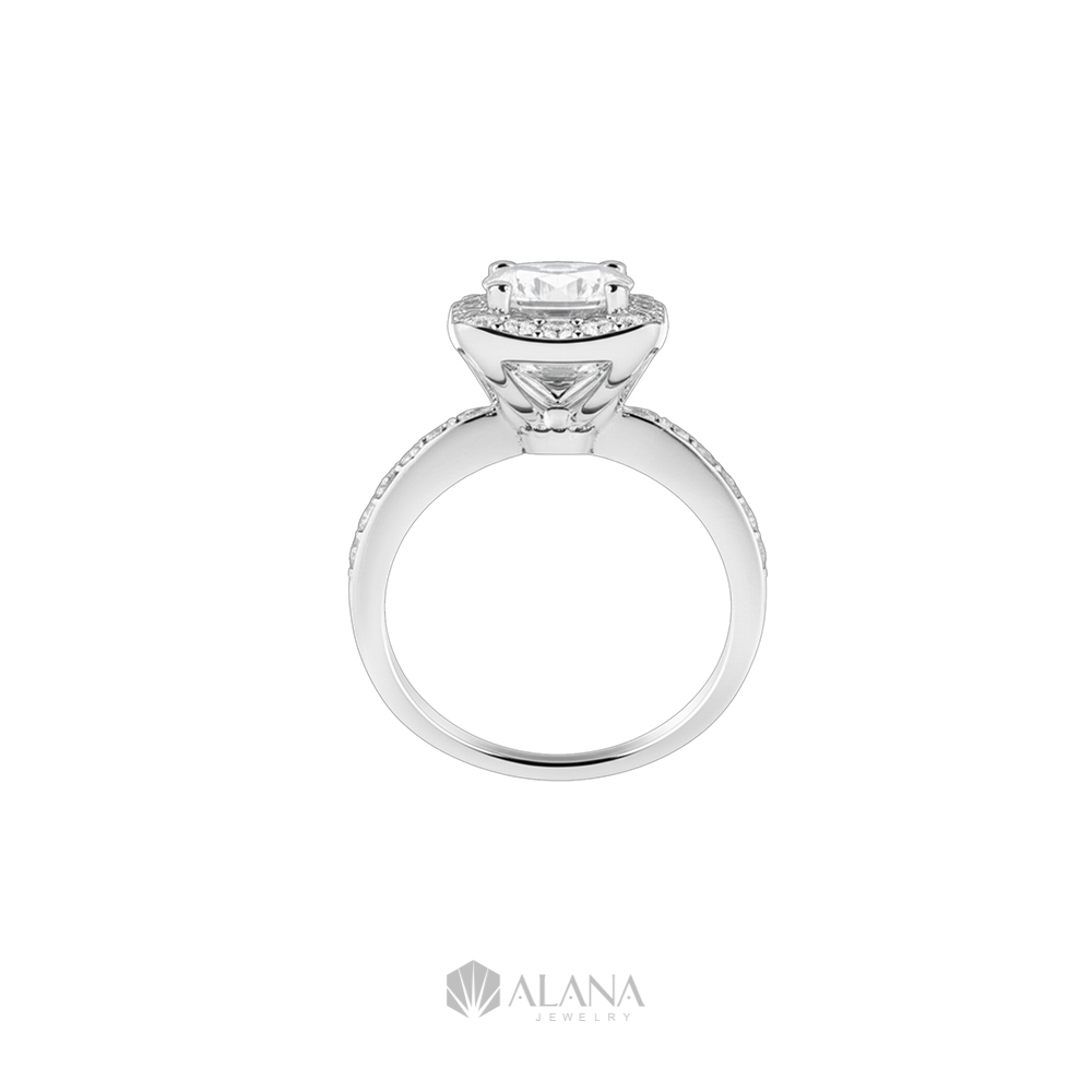 Nhẫn Đai Vuông Đính Moissanite Chủ 6.3mm - RWS063019 - Ảnh 4