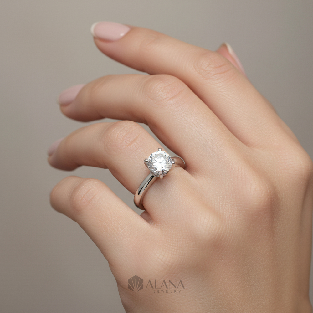Moissanite Tròn Trắng 6.5mm - SP474 - Ảnh 2