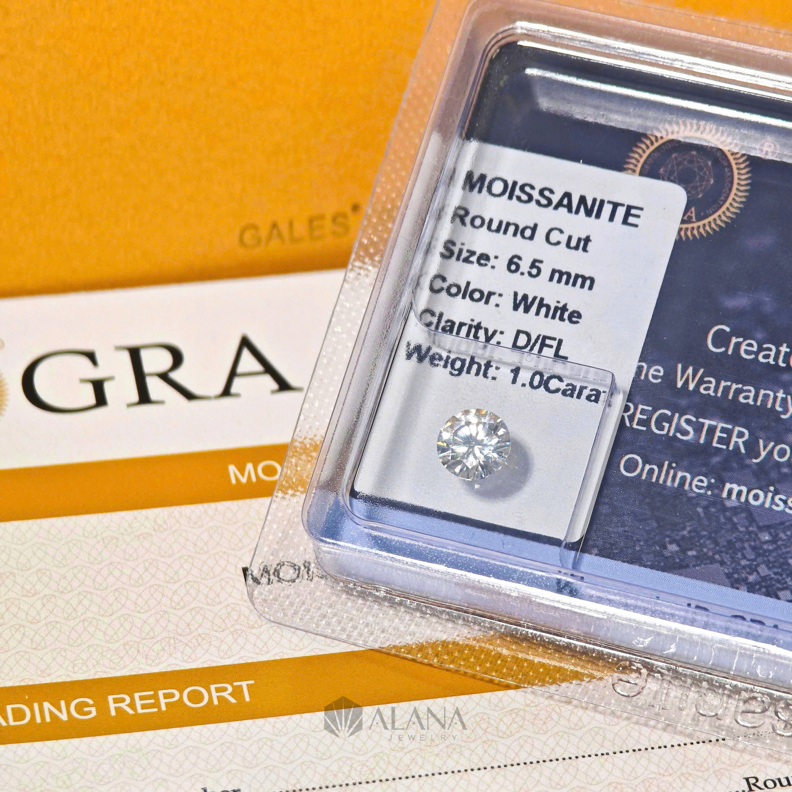 Moissanite Tròn Trắng 6.5mm - SP474 - Ảnh 4